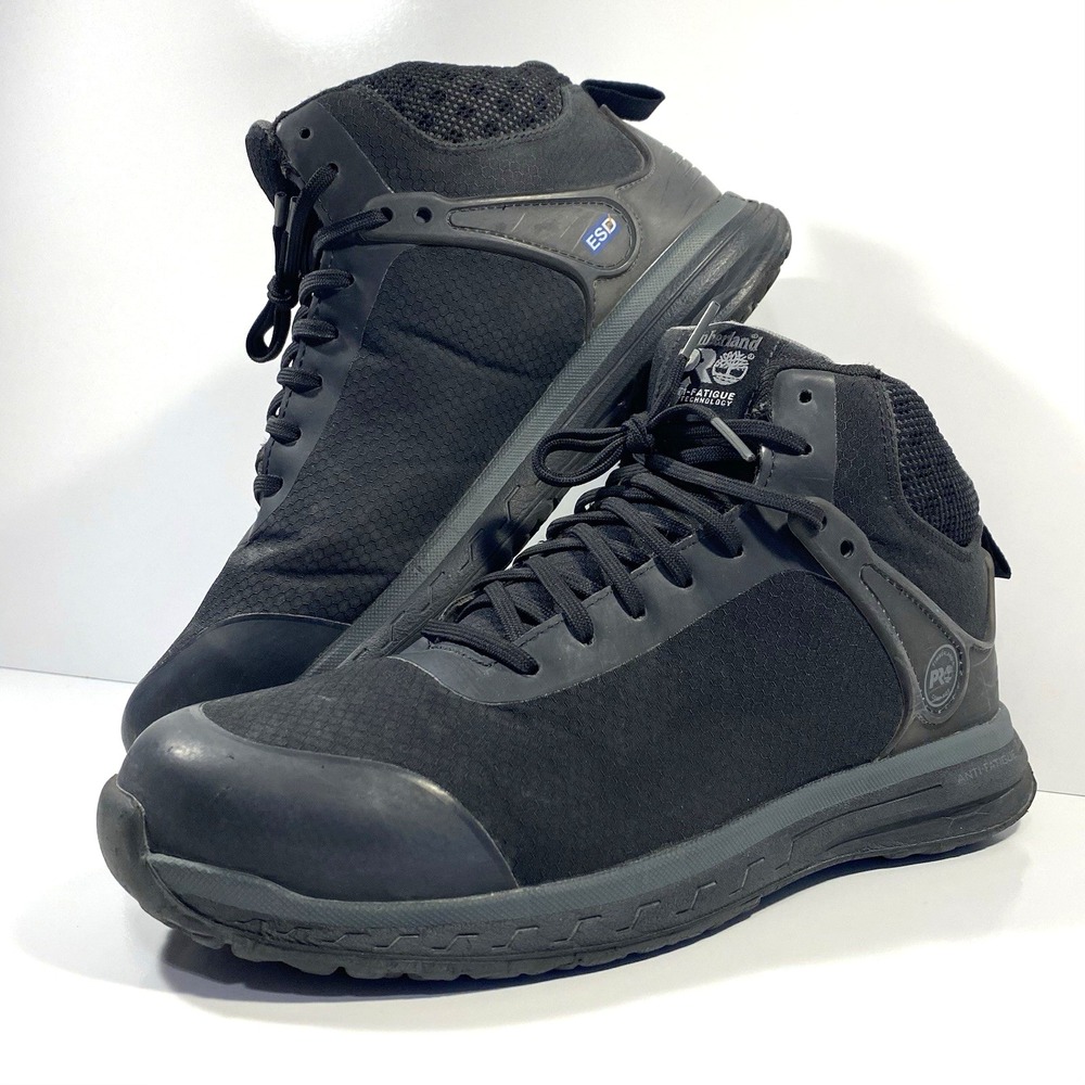 Timberland PRO Mens Size 10 Drivetrain Composite Toe Boots Black